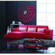 Reloj Pared Rojo DIY