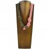 Colgante Collar Bicolor Rosa
