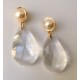 Pendientes Cristal Dorado