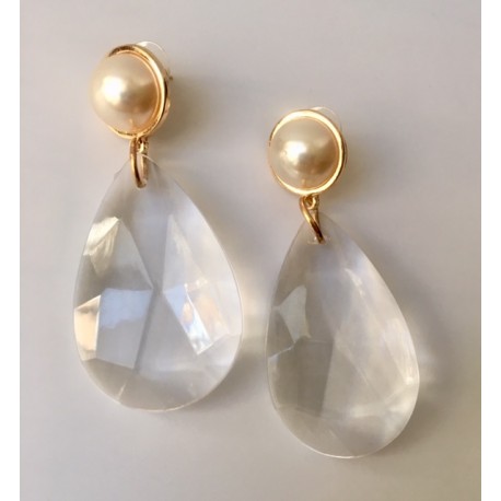 Pendientes Cristal Dorado
