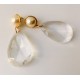 Pendientes Cristal Dorado