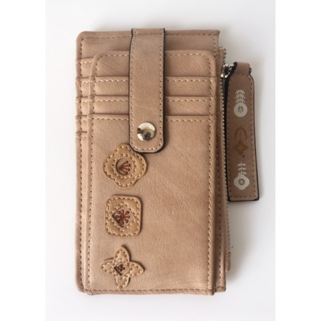 Monedero Tarjetero Beige