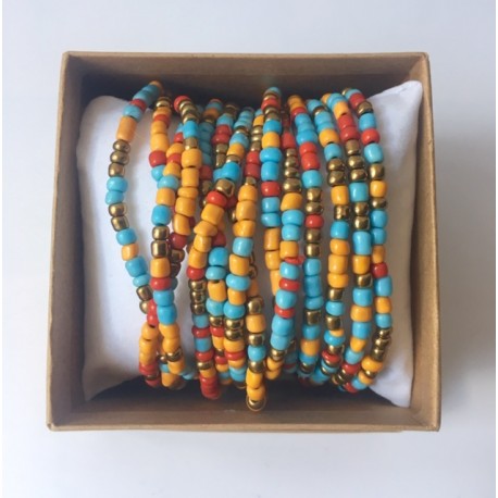 Pulsera Madera Turquesa