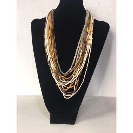 Collar Múltiple Verde Amarillo