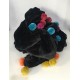 Manta Negra Bolitas