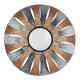 Espejo decorativo redondo de 60 cm con marco en color cobre y plata