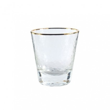 Vaso Cristal Dorado
