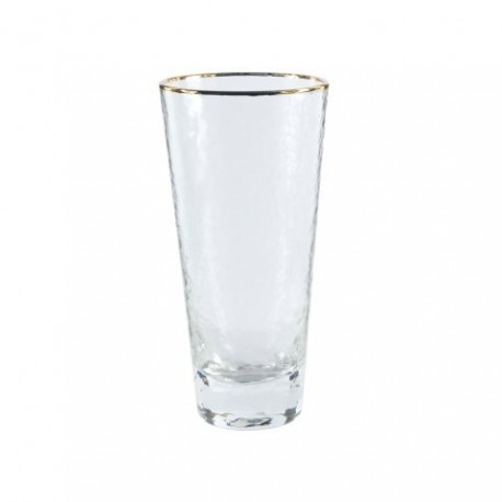 Vaso Alto Cristal Dorado