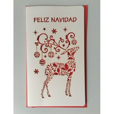 Tarjeta Navidad - Ciervo