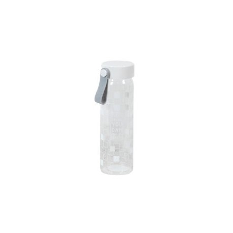Botella Cristal Cuadritos Blancos