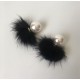 Pendientes Pompón Negro