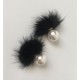 Pendientes Pompón Negro