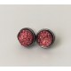 Pendientes Cristal Rojo Vino