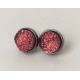 Pendientes Cristal Rojo Vino