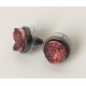 Pendientes Cristal Rojo Vino