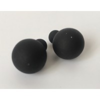 Pendientes Doble Bola Negros