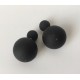 Pendientes Doble Bola Negros