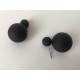 Pendientes Doble Bola Negros