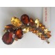 Broche Hoja Cristal Tostado