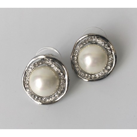 Pendientes Perla Plata