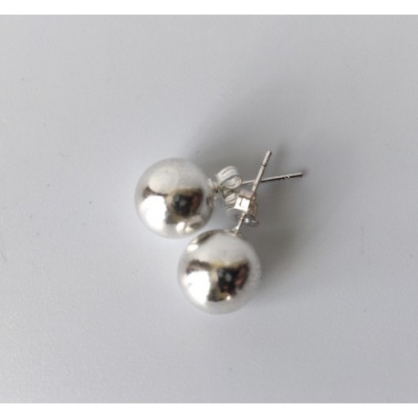 Pendientes Bola Plata