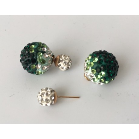 Pendientes Doble Verde