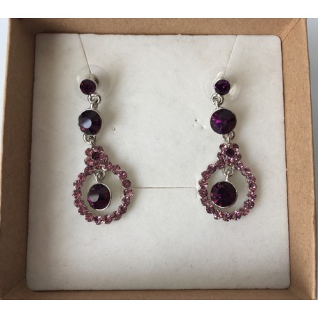 Pendientes Cristal Rosa