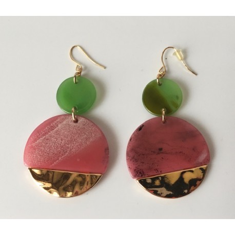 Pendientes Fresa Verde