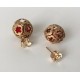 Pendientes Doble Bola Rojo
