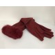 Guantes Largos Rojo Vino