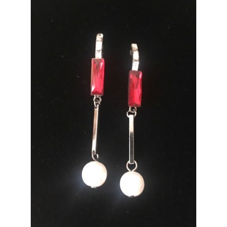 pendientes-perla-roja