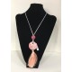 Collar Medallón Rosa