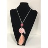 Collar Medallón Rosa