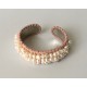 Pulsera Brazalete Perla Rosa