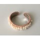 Pulsera Brazalete Perla Rosa