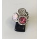 Anillo Cristales Rosa