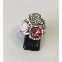 Anillo Cristales Rosa