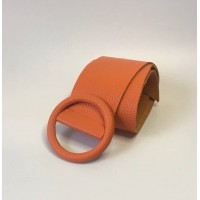 Cinturón-piel-naranja