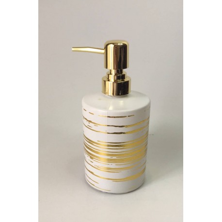Dosificador Jabón Blanco Dorado