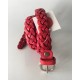 Cinturón Cuero Trenza Rojo