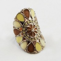 ANILLO RETRO BEIGE 16 "