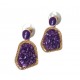 Pendientes Piedras Moradas
