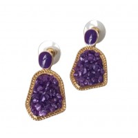 Pendientes Piedras Moradas
