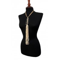 Collar Cristales Crema