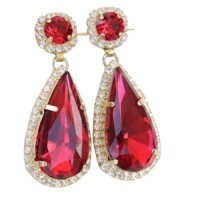 Pendientes Cristales Rojos