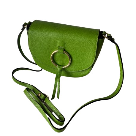 Bolso Bandolera Piel Verde Lima