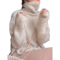 jersey-punto-beige-cuello-alto