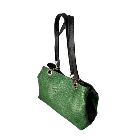 Bolso Piel Verde Primavera