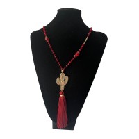 Collar Cactus Rojo