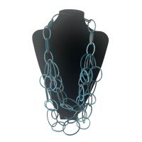 Collar Grande Aros Azules